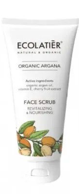 Скраб для лица Ecolatier Organic Argana Revitalizing and Nourishing Face Scrub с аргановым маслом, питательный, 100 мл