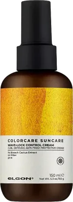 Крем для волос Elgon Colorcare Suncare защитный с UV-фильтром, для кудрявых, эластичность и защита от влажности, с экстрактом кактуса, 150 мл