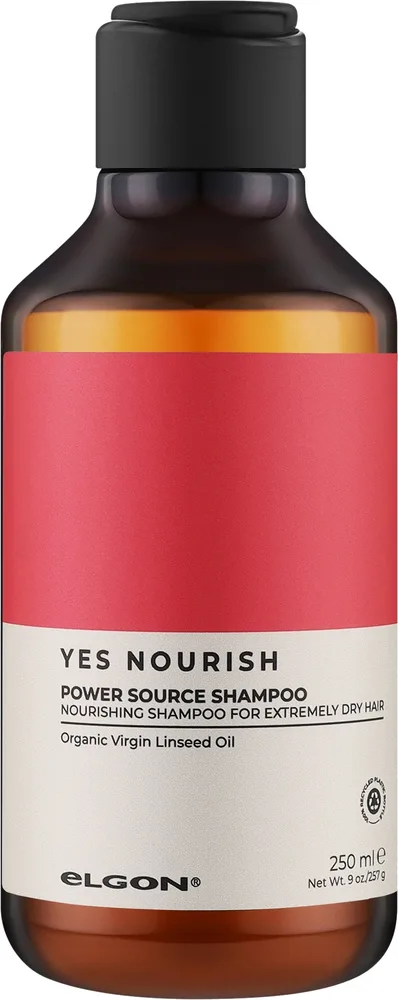 Шампунь Elgon Yes Nourish Power Source питательный с органическим маслом льна, 250 мл