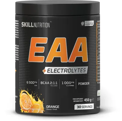 Аминокислоты EAA с электролитами Skill Nutrition EAA + Electrolytes Orange, вкус апельсина, 450 г