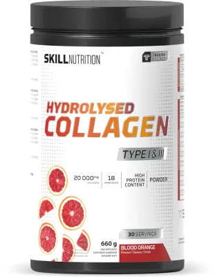 БАД гидролизованный коллаген типов I и III Skill Nutrition Hydrolysed Collagen, красный апельсин, 660 г