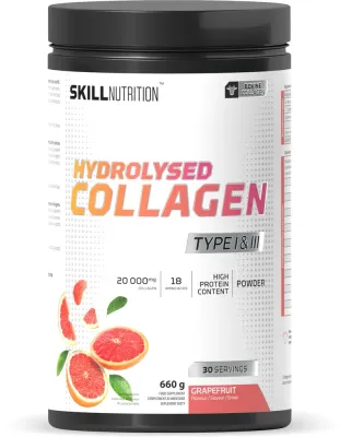 БАД гидролизованный коллаген типов I и III Skill Nutrition Hydrolysed Collagen, грейпфрут, 660 г