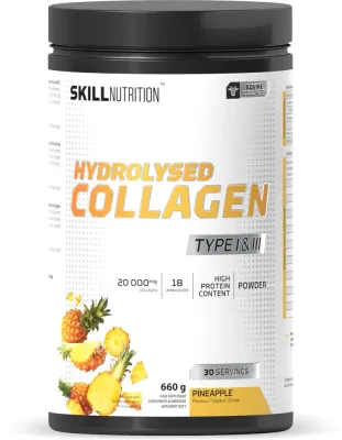 БАД гидролизованный коллаген типов I и III Skill Nutrition Hydrolysed Collagen, ананас, 660 г