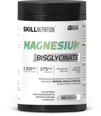 БАД Диглицинат магния Skill Nutrition Magnesium Bisglycinate, в капсулах, 60 шт., 90 шт., 120 шт, 60 шт