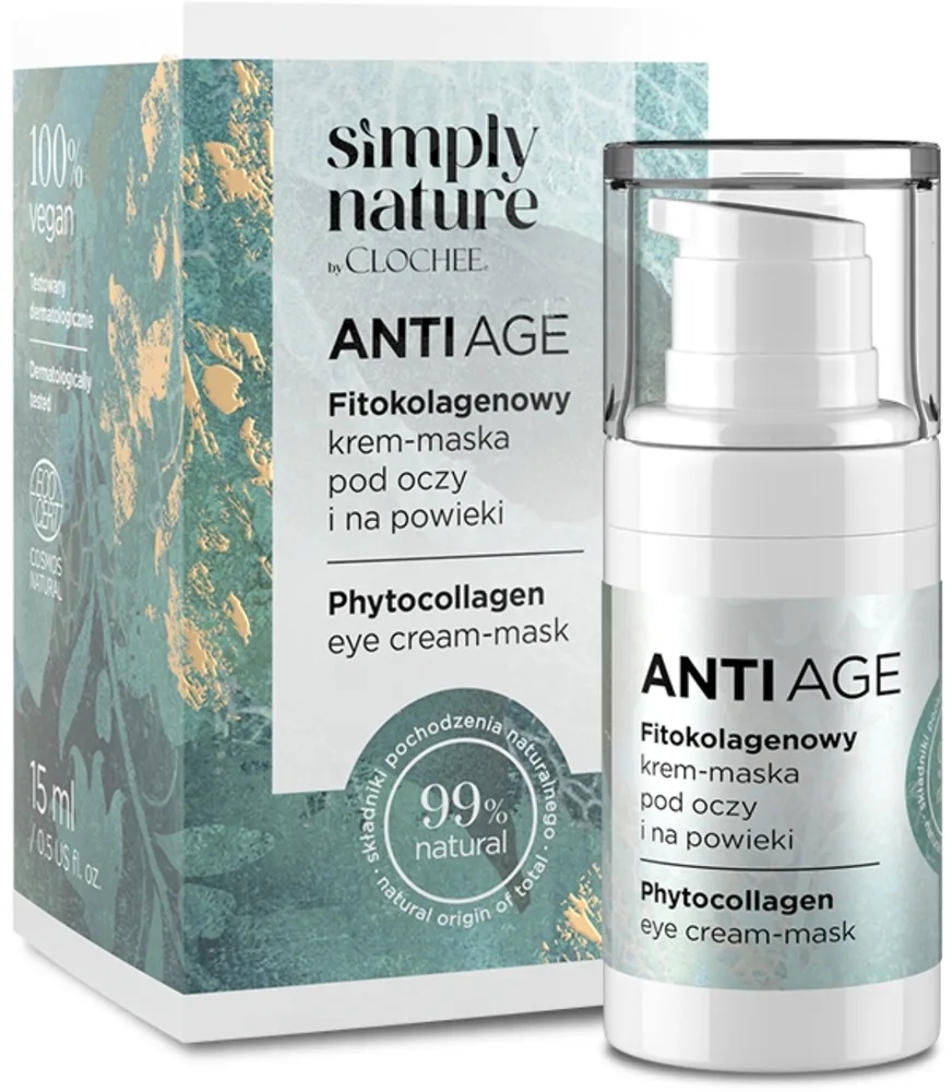 Фитоколлагеновый крем-маска для кожи вокруг глаз Clochee Simply Nature Anti Age 15 мл