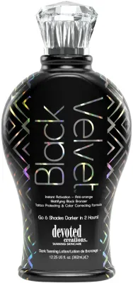 Бронзатор для солярия Devoted Creations Black Velvet матирующий тёмный 360 мл