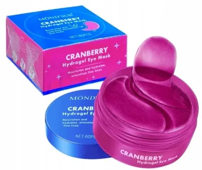 Mond'Sub Mond’Sub Cranberry Hydrogel Eye Mask - Гидрогелевые патчи под глаза Mond Sub Cranberry Hydrogel Eye Mask с экстрактом клюквы, 60 шт
