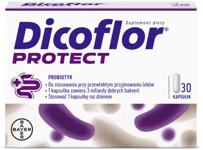 БАД для кишечника и иммунитета Bayer Dicoflor Protect с Lactobacillus rhamnosus GG, 30 шт