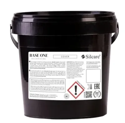 Гель для наращивания ногтей Silcare Base One Builder UV Gel Cover, бежевый, скрывает несовершенства, 1000 г