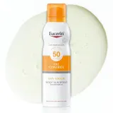 Спрей для тела Eucerin Sun Oil Control Dry Touch SPF50 прозрачный солнцезащитный матирующий 200 мл — фото 2