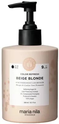 Маска для волос Maria Nila Colour Refresh Mask окрашивающая, с помпой, 300 мл, оттенок 9.23 - Beige Blonde