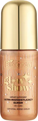 Bielenda Glow Show Crystal Rose Gold эликсир для тела ультрасияющий 100 мл, с шиммером, инулином и скваланом