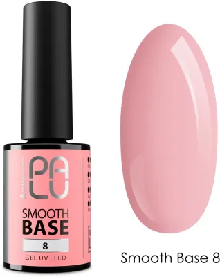 Цветная гибридная база для ногтей Palu Smooth Base, самовыравнивающаяся, 11 г, оттенок 08