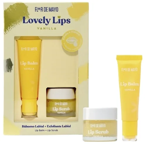 Набор Flor De Mayo Lovely Lips Vanilla бальзам для губ 10 г и скраб для губ 10 г
