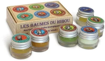 Набор бальзамов Les Baumes Du Hibou шесть бальзамов с растительными маслами и эфирными маслами 6x7 мл