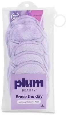 Диски для снятия макияжа многоразовые Plum Beauty Makeup Remover Pads из мягкой микрофибры, 5 шт