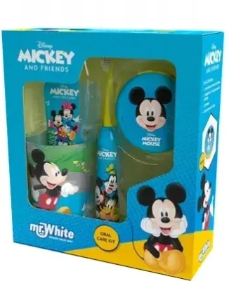 Набор для ухода за полостью рта Mr. White Mickey Oral Set, детский, с электрической зубной щёткой и пастой 75 мл