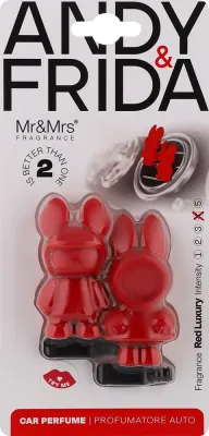 Mr&Mrs Mr&Mrs Fragrance - Ароматизатор для автомобиля Mr and Mrs Andy and Frida Red Red Luxury, пара ароматизаторов, 2 шт