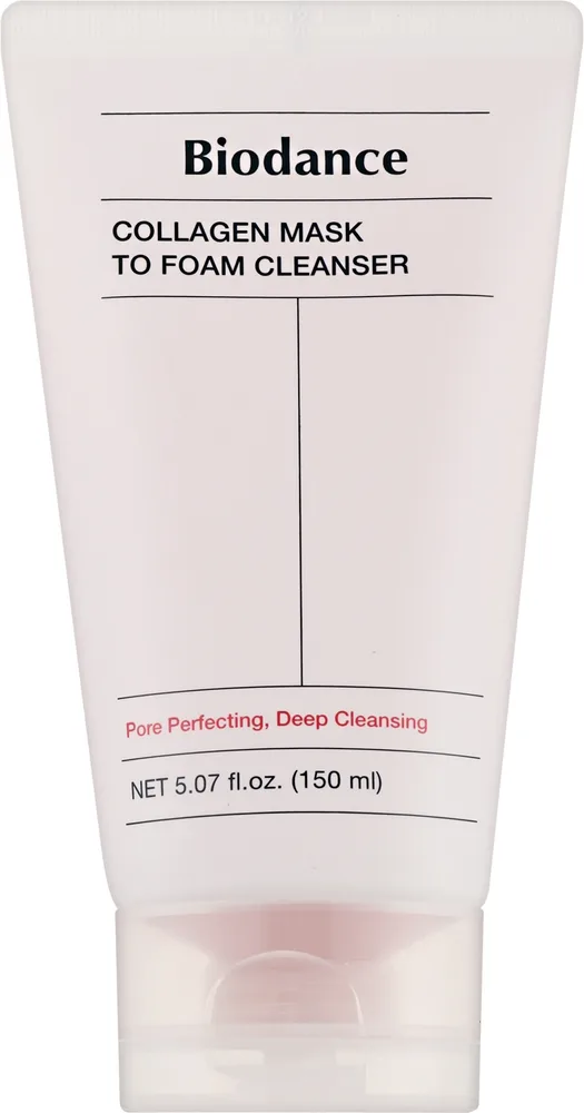 Очищающая пенка-маска для лица Biodance Collagen Mask To Foam Cleanser с коллагеном, 150 мл