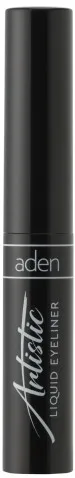 Тушь для стрелок Aden Cosmetics Artistic Eyeliner, активируемая водой, чёрная и белая, 3,5 мл, оттенок 01 - Black