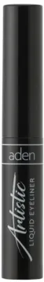Тушь для стрелок Aden Cosmetics Artistic Eyeliner, активируемая водой, чёрная и белая, 3,5 мл, оттенок 01 - Black