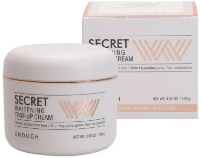 Enough Secret крем для тела и лица осветляющий, выравнивающий тон Whitening Tone-Up Cream 100 мл, тон-ап крем с ниацинамидом и арбутином