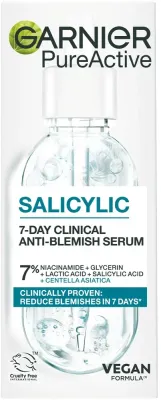 Сыворотка для лица Garnier PureActive Salicylic 7-Day Anti-Blemish против несовершенств, с салициловой кислотой, 30 мл