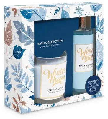 Treffina Warm Moments Gift Set набор: гель для душа 200 мл + свеча 135 г, подарочный набор для ванной и дома