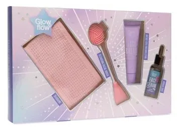 Набор для ухода Treffina Glow´n Flow Skin Care Gift Set крем, сыворотка, полотенце, 4 продукта
