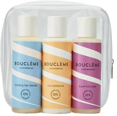 Boucleme Wavy Hair Travel Kit набор для волнистых волос: кондиционер 100 мл, гель 100 мл, шампунь 100 мл, дорожный набор для кудрей