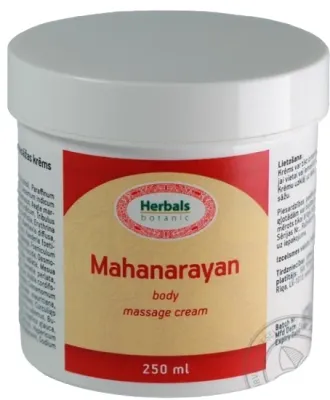 Herbals Botanic Mahanarayan крем для массажа тела аюрведический с кунжутным маслом и травами 250 мл