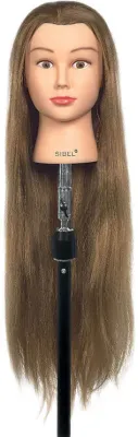 Голова-манекен учебная Sibel Training Head Jolien с белковыми волосами, Dark Blonde 6, 50–60 см, 1 шт