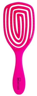 Щётка для волос IDC Institute Neon Maze Brush, неоново-розовая, 1 шт