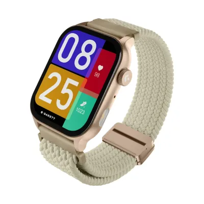 Смарт-часы Garett Smartwatch GRC Activity 3, дисплей AMOLED 1,95 дюйма, два ремешка, золотистые