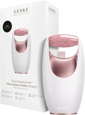 Роллер Geske Rose Quartz Roller 5 in 1, розовый кварц, 1 шт