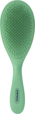 Щётка для волос Titania Detangling Brush для распутывания, из переработанного пластика, 23 см, зелёная