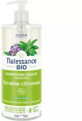 Шампунь и гель для душа 2 в 1 Natessance с вербеной лимонной, 1000 мл
