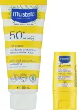 Детский набор для загара Mustela солнцезащитное молочко SPF 50+ и стик SPF 50 для лица и тела 100+9 мл — фото 2