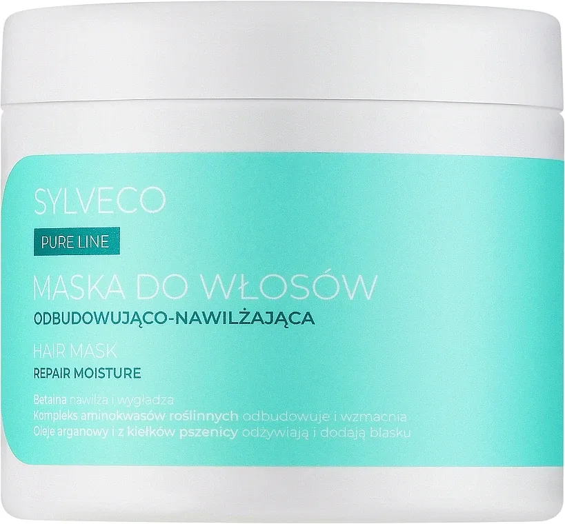 Маска для волос Sylveco Pure Line Repair Moisture Hair Mask восстанавливающая, увлажняющая, 400 мл