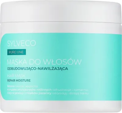 Маска для волос Sylveco Pure Line Repair Moisture Hair Mask восстанавливающая, увлажняющая, 400 мл
