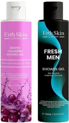 Мужской набор ErthSkin London виноградный гель для душа 300 мл и гель для душа Fresh Men 300 мл
