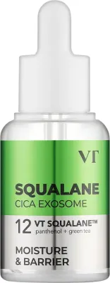 VT Cosmetics Squalane S4 Moisture Ampoule сыворотка для лица увлажняющая со скваланом и экзосомами 30 мл для сухой и чувствительной кожи