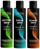 Мужской набор ErthSkin London гель для душа Fresh Men шампунь Power Men и гель для тела и волос Active Men 2 в 1 3 шт по 300 мл — фото 1