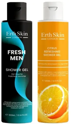 Мужской набор ErthSkin London цитрусовый гель для душа и гель Fresh Men 2 шт по 300 мл