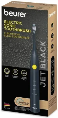 Электрическая зубная щётка Beurer SC 30 Jet Black звуковая, с универсальными насадками, чёрная