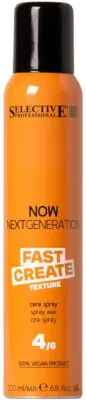 Воск-спрей для укладки волос Selective Professional Now Next Generation Fast Create текстурирующий, 200 мл