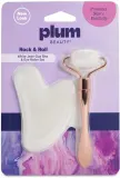 Набор для массажа лица Plum Beauty Rock & Roll гуаша и роллер из белого нефрита — фото 1