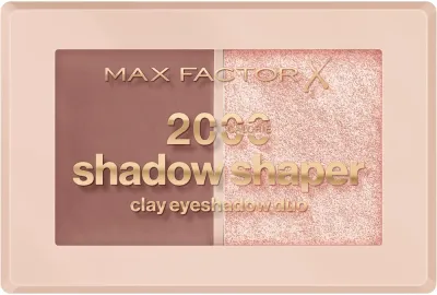 Палетка теней для век Max Factor 2000 Calorie Shadow Shaper Clay Eyeshadow Duo, матовый и мерцающий оттенки, 4 г, оттенок 030 - Shell Shadow