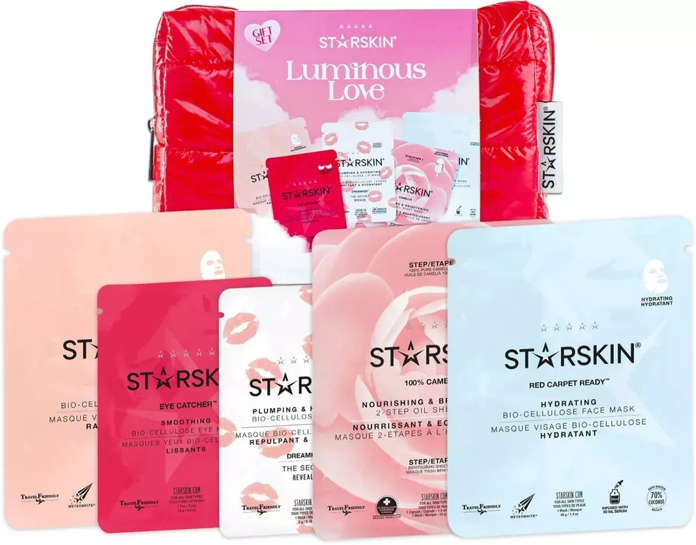 Набор тканевых масок для лица Starskin Luminous Love шесть масок с экстрактом кокоса и ромашкой