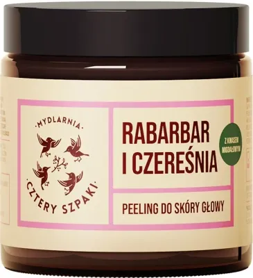 Пилинг для кожи головы Cztery Szpaki «Ревень и черешня» с миндальной кислотой, для жирной кожи головы, 120 мл